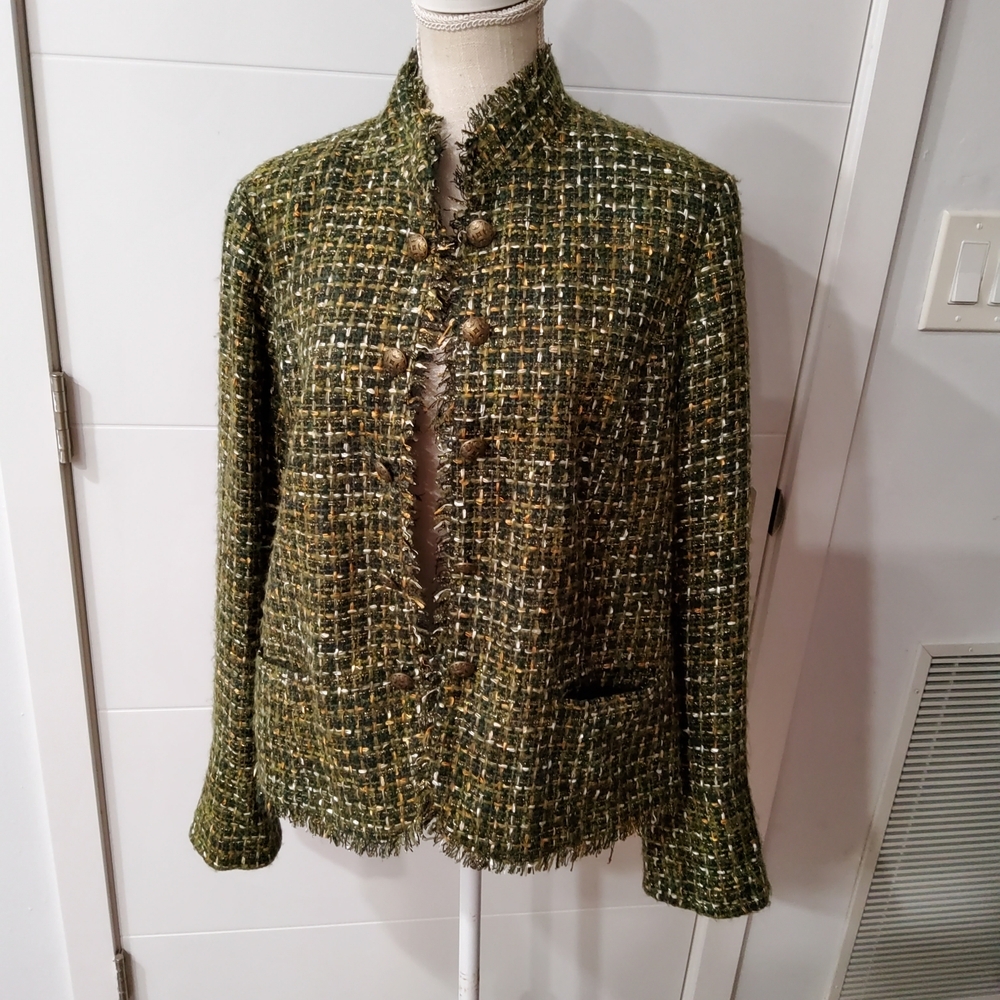 Women's Green Tweed Jacket
